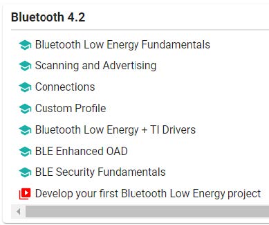 Ti SimpleLink Academy Training bluetooth 4 2